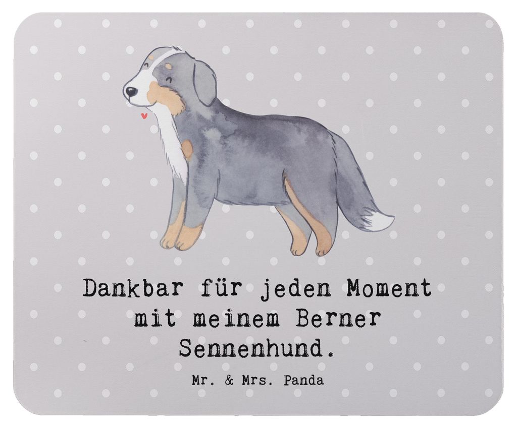 Mr. & Mrs. Panda Mouse Pad Berner Sennenhund Moment - Grau Pastell - Geschenk, Mousepad, Dürrbächler, mausteppich, mauspad laptop, computermatte