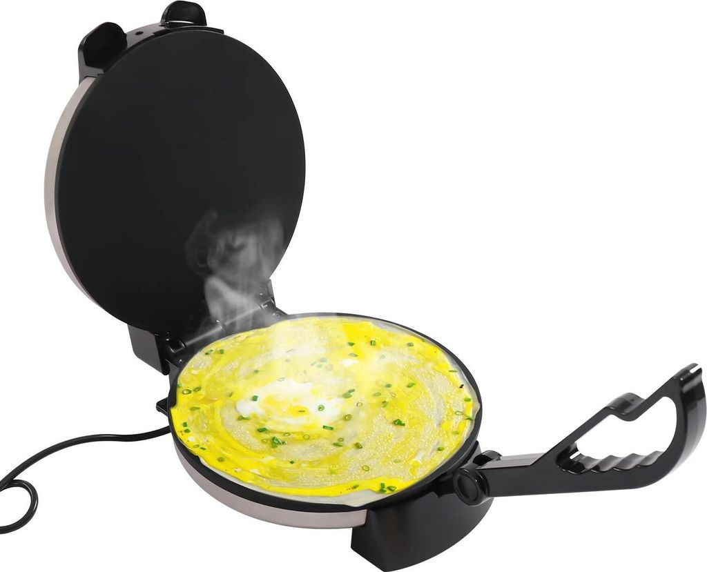 Roti Chapati Tortilla Maker - Ersatzteile für elektrischen Pfannkuchenautomat - Edelstahl - Antihaftbeschichtung - Für indisches Fladenbrot - Tem...