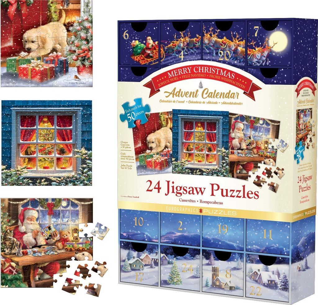 EUROGRAPHICS Puzzle Kalendarz Adwentowy Wesołych Świąt Zdjęcie produktu 