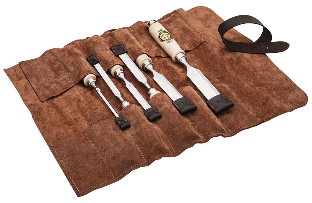 Stechbeitelsatz, 1001 in Lederrolltasche, 6-tlg. Produktbild 