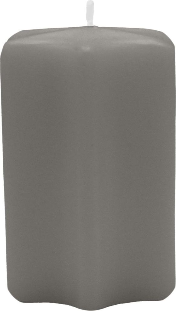 Sternkerzen Grau 80 x Ø 60 mm, 8 Stück