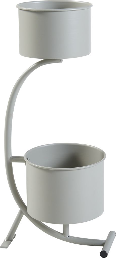 Blumenständer 'Almelo' 63x29x21cm Metall Hellgrau Produktbild 2