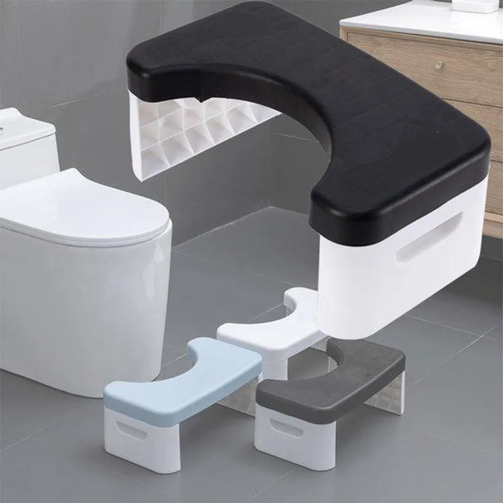 Marchepied de WC ergonomique en plastique beige - Pièce unique robuste