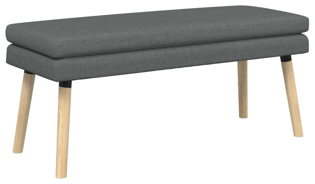 Banc double vidaXL, gris foncé, 110 x 40 x 47 cm, tissu Image du produit 