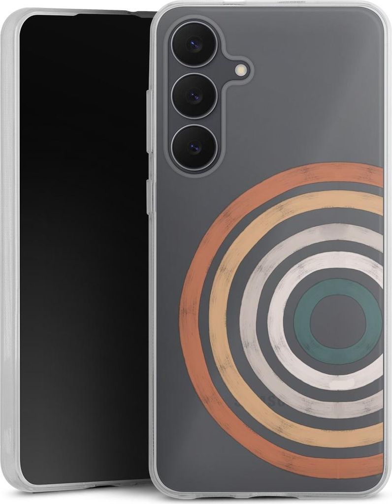 DeinDesign Handyhülle für Samsung Galaxy S25 FE Silikon Hülle Case Smartphone Schutzhülle Kreise Regenbogen Wasserfarbe