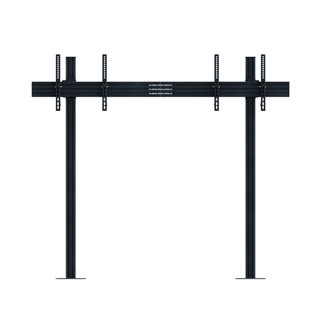HAGOR comPROnents Boden-/Wandanbringung für Display - Schwarz - Höhenverstellbar - 2 Unterstützte Display(s)Bildschirmgröße: 139,7 cm bis 1...