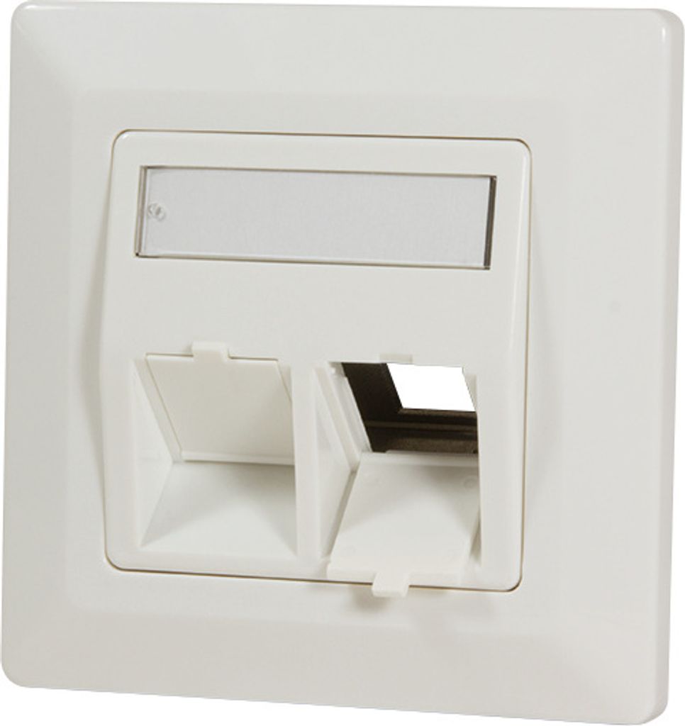 LogiLink Unterputzdose für Keystone Module 2-fach reinweiß