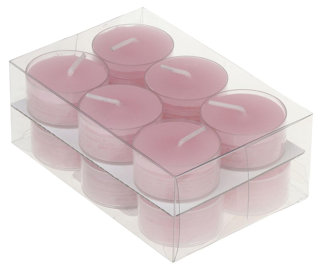 Teelichter in Kunststoffhülle Rosa 18/38mm, 12er-Pack Produktbild 