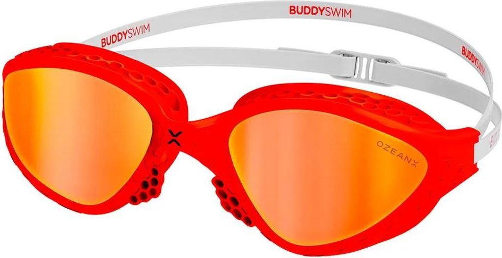 Buddyswim Ozean Schwimmbrille Rot,Weiß Herren,Damen Rot,Weiß One Size