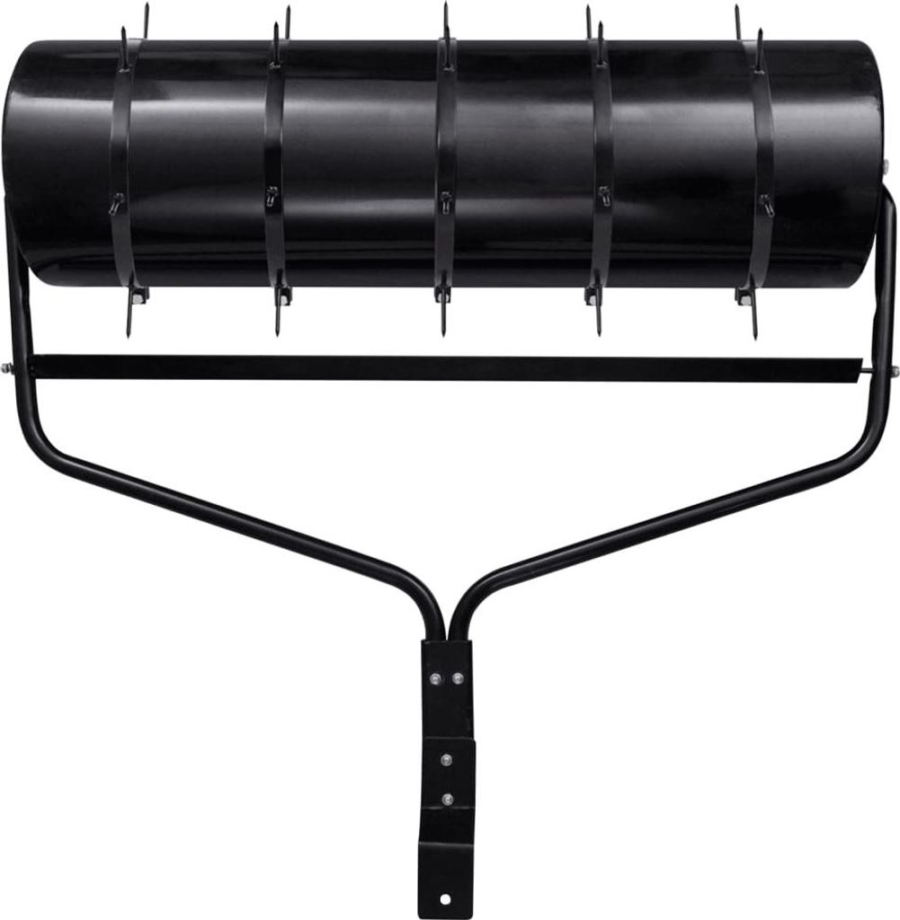 vidaXL Rouleau à gazon avec pinces d'aération à tirer Noir Image du produit 