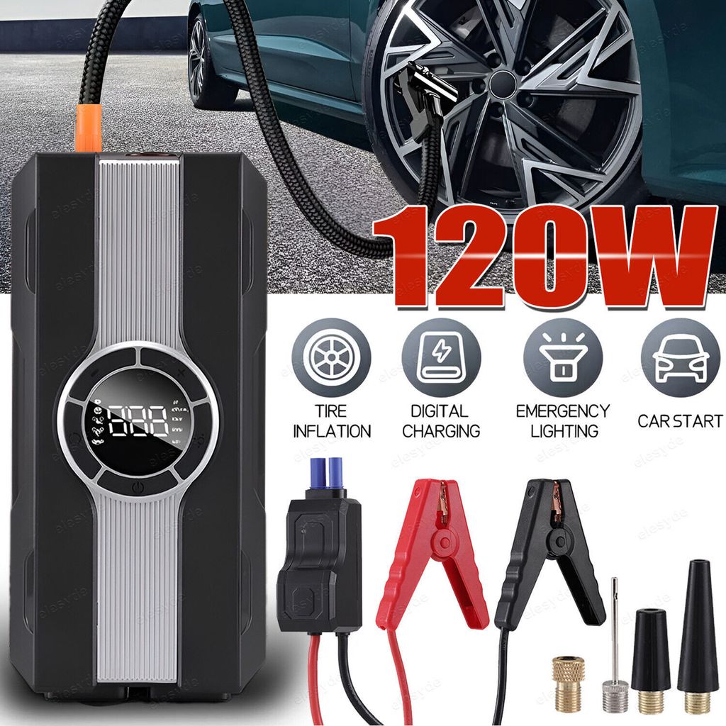 8000A Auto Starthilfe Jump Starter Ladegerät 12V KFZ Booster Powerbank + Tasche