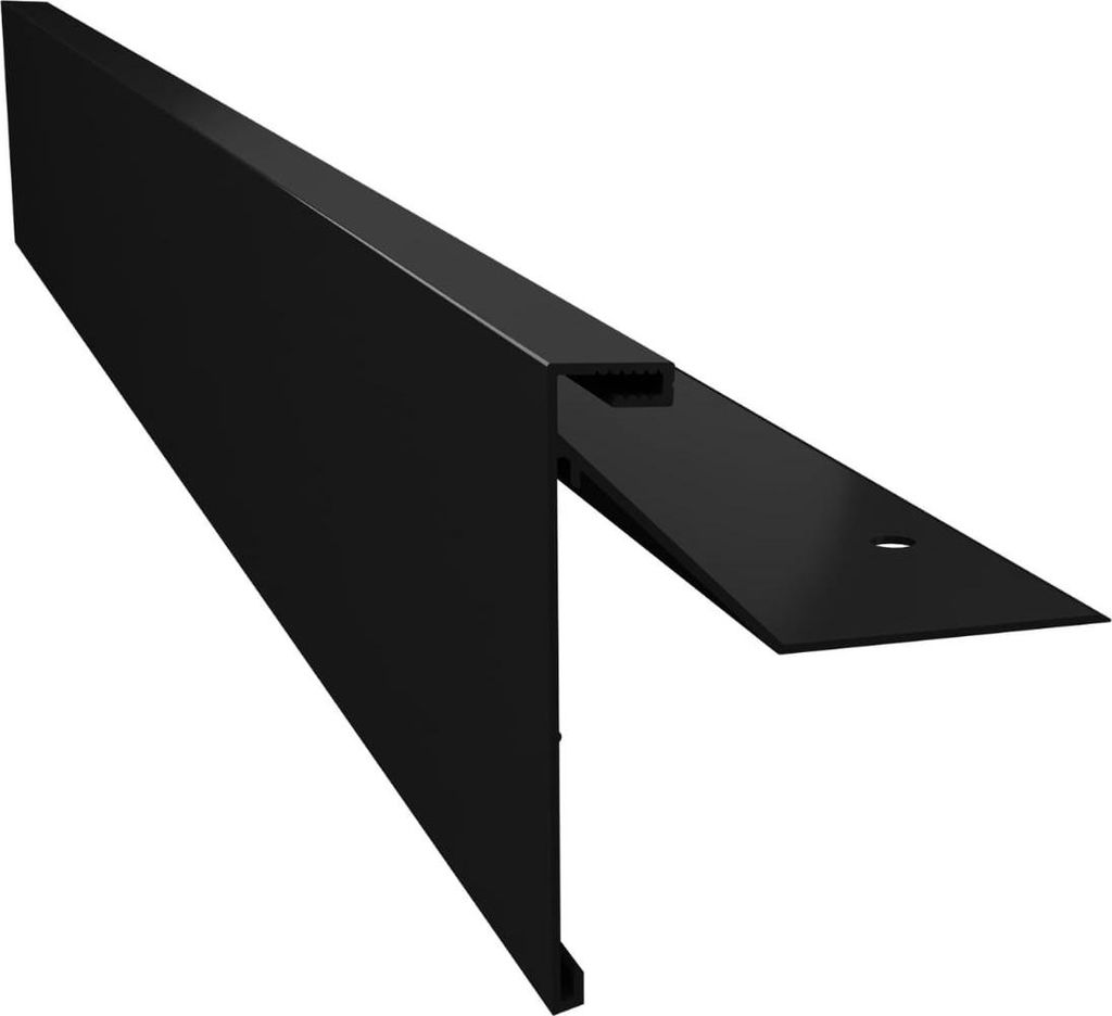 Renoplast Aluminium Attic Profile A100 - 200cm - Graphit RAL 7024 - Wasser ablaufsysteme Flachdach Winkelprofil, Dachbodenprofil Korrosionsschutz
