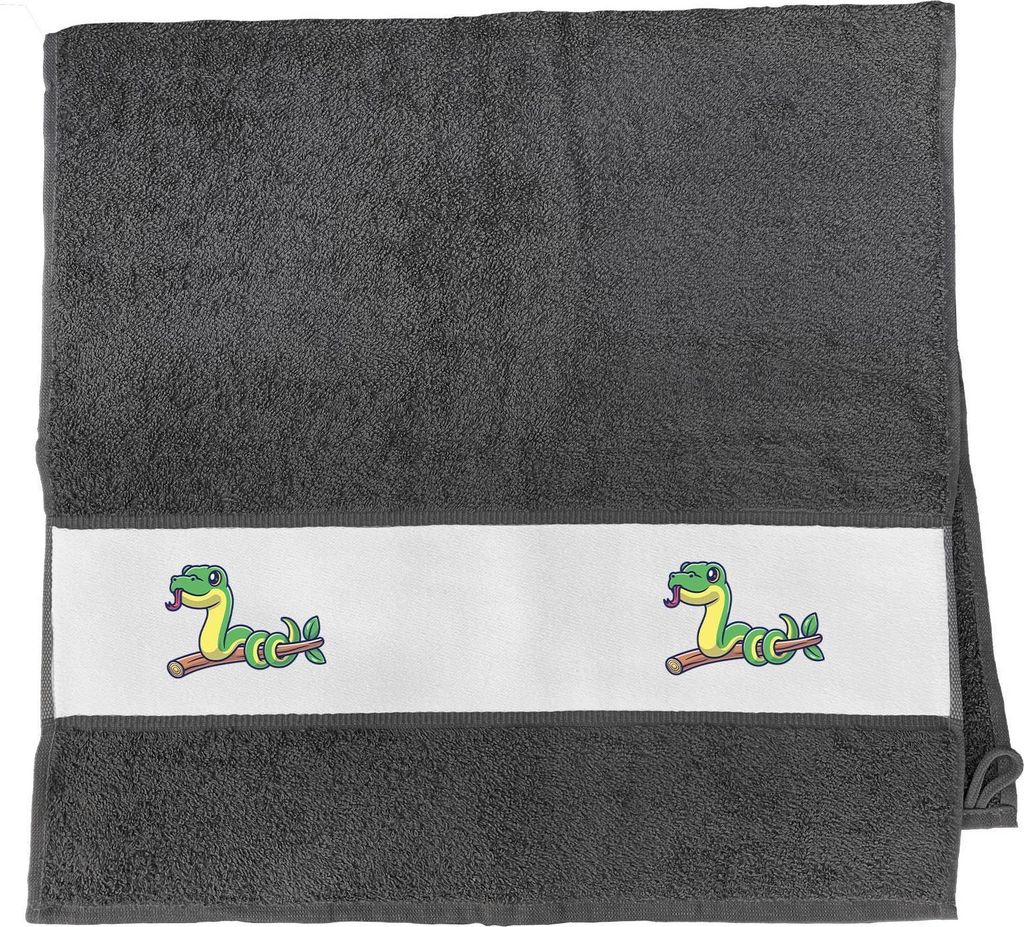 Huuraa Handtuch Schlange Comic 50x100cm Graphite Baumwolle Handtuch Geschenkidee