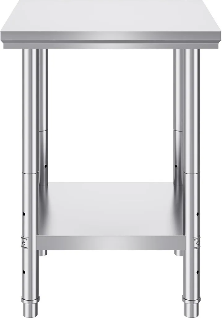 Tavolo Acciaio Inox 60x60 - Banco da Lavoro Economico e Robusto - 11