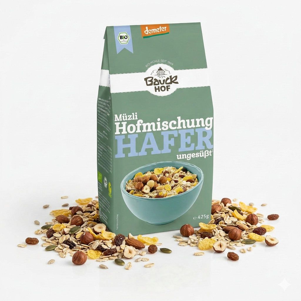 Bauckhof  Hafermüsli Hofmischung - Demeter 4x 425g Produktbild 