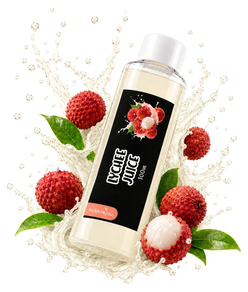 BubbleJoy Litsji Sirop, 100 ml. Fruitsiroop voor bubble tea Productafbeelding 