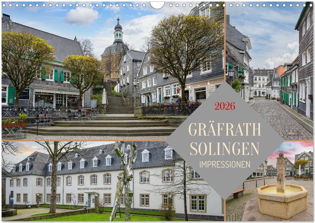 Solingen-Gräfrath Impressionen (Wandkalender 2026 DIN A3 quer), CALVENDO Monatskalender