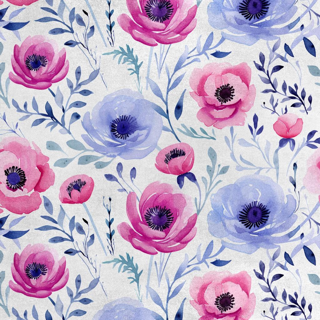 Royal Samt Stoff Polyester Zum Nähen - Motiv Blumen - RDX2106
