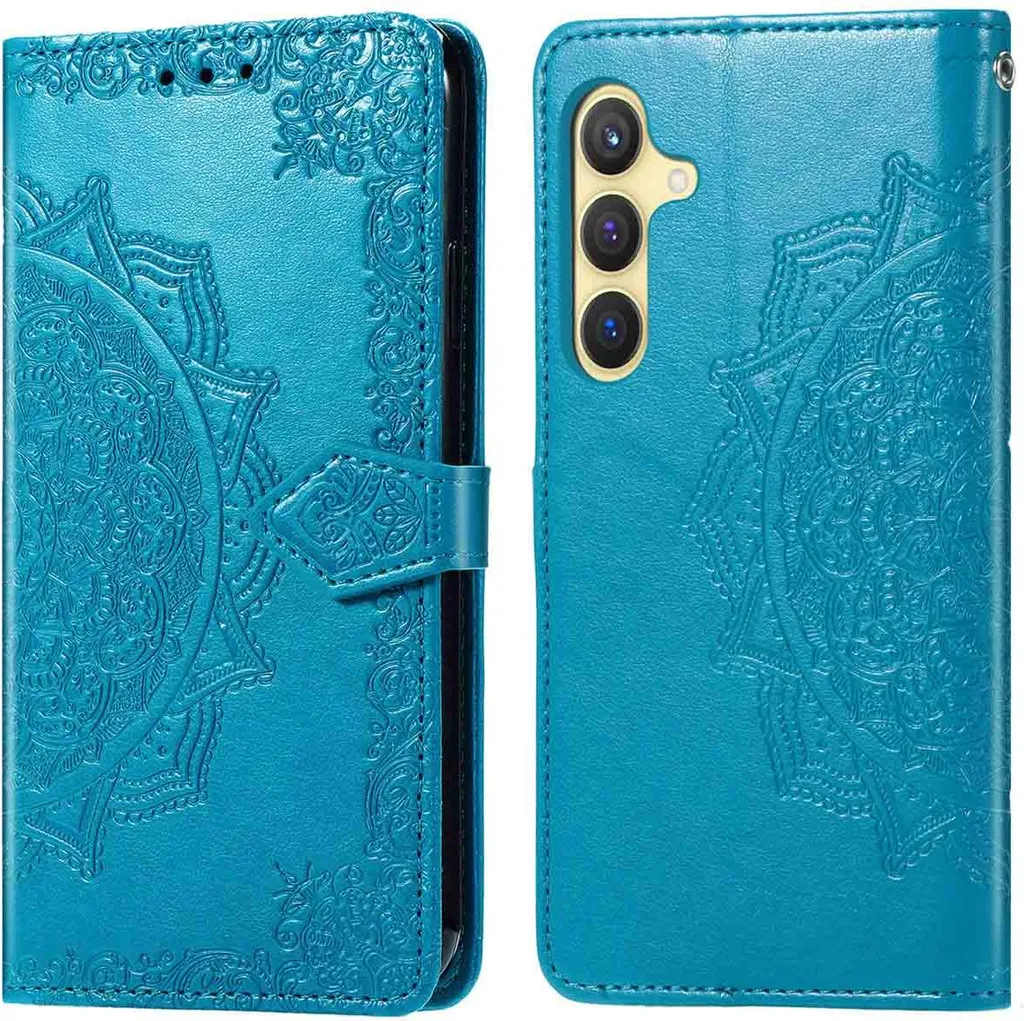 Cover imoshion Mandala Samsung Galaxy S25+ Turchese - Eco-Pelle Shockproof