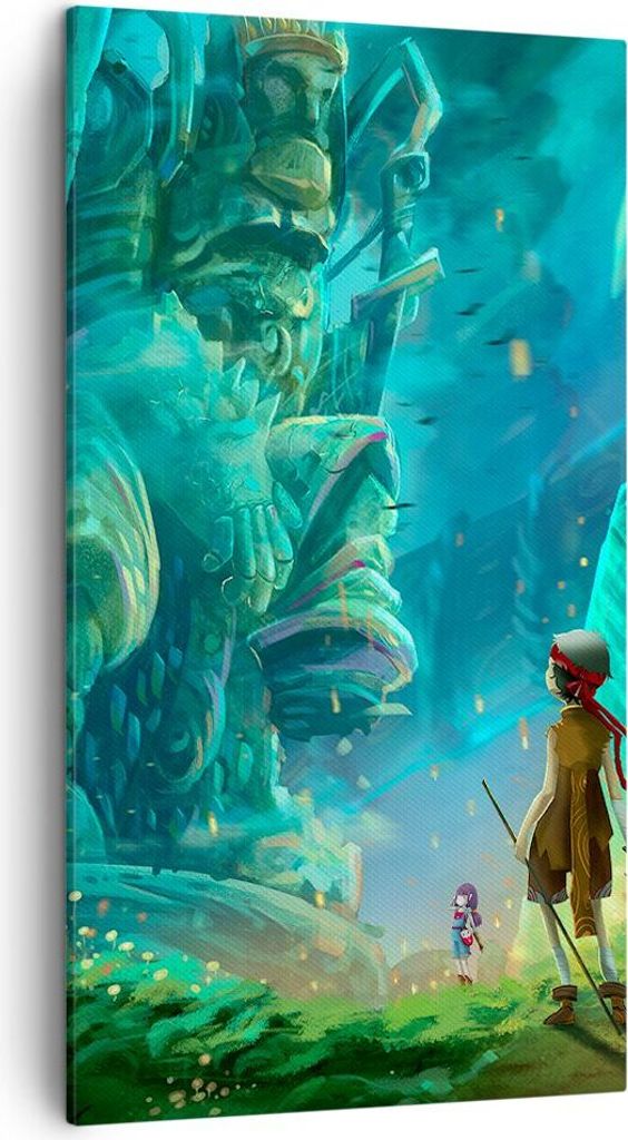 Bild auf Leinwand - Leinwandbild - Alt höhle geheimnis spaß - 45x80cm - Wand Bild - Wanddeko - Leinwanddruck - Bilder - Kunstdruck - Wanddekorati...