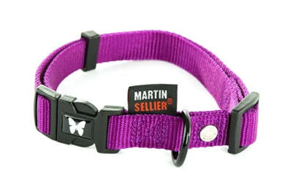 Martin Sellier Collare Regolabile in Nylon Viola per Cani Resistente