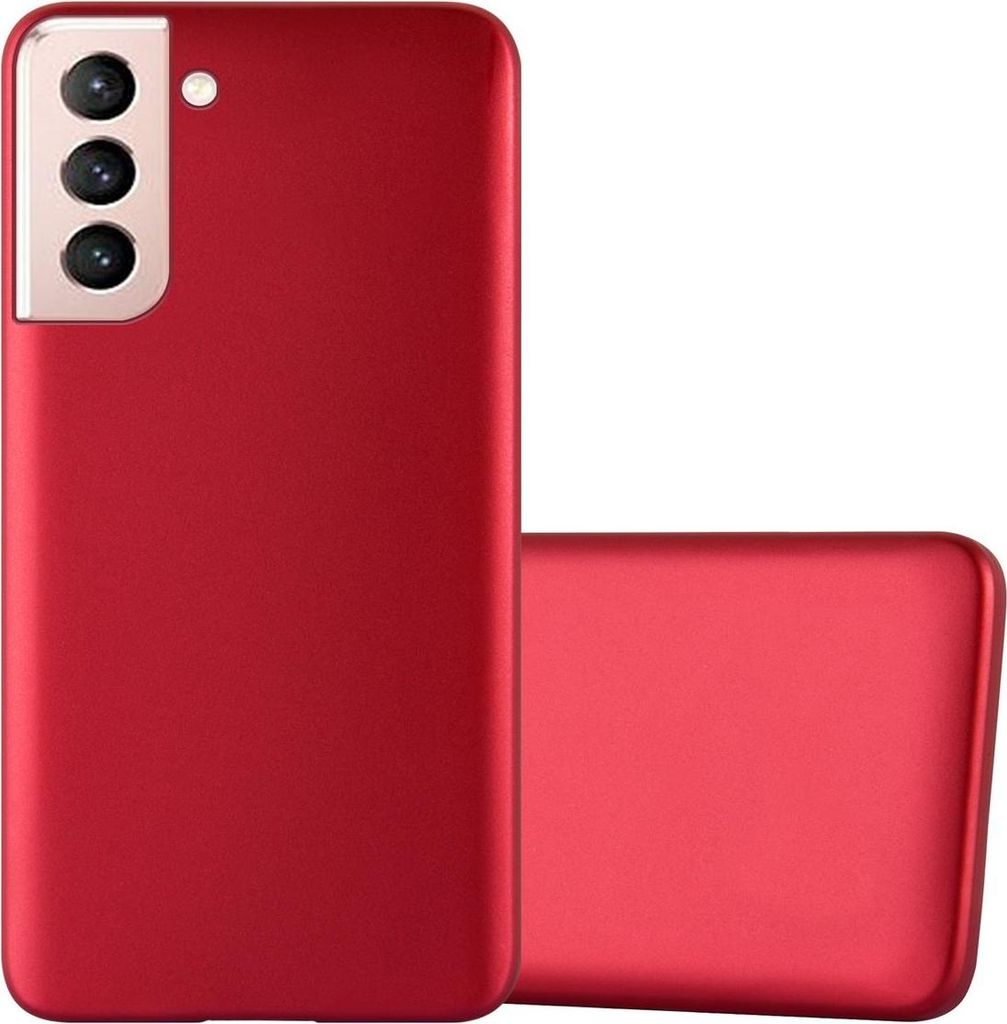 Cadorabo Schutzhülle für Samsung Galaxy S21 5G Hülle in Rot Handyhülle TPU Silikon Etui Cover Case