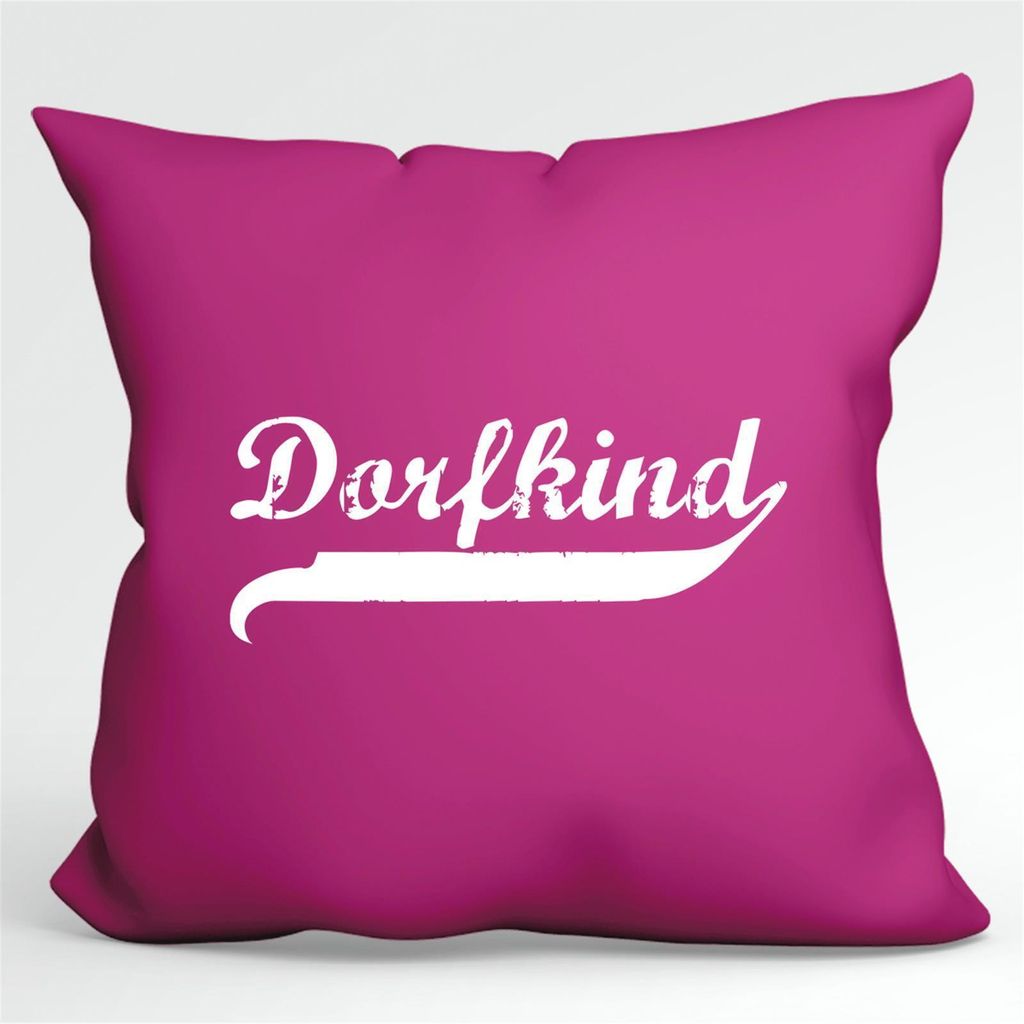 Hellweg Druckerei Couchkissenbezug Dorfkind Vintage Geschenk Sofakissenbezug Fuchsia 40x40cm Baumwolle Dorfkind Vintage Präsent