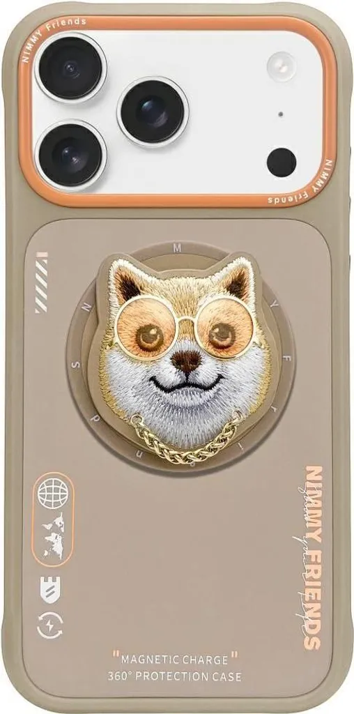 NIMMY Cover iPhone 17 Pro Glasses Cool Dog - Beige MagSafe Premium