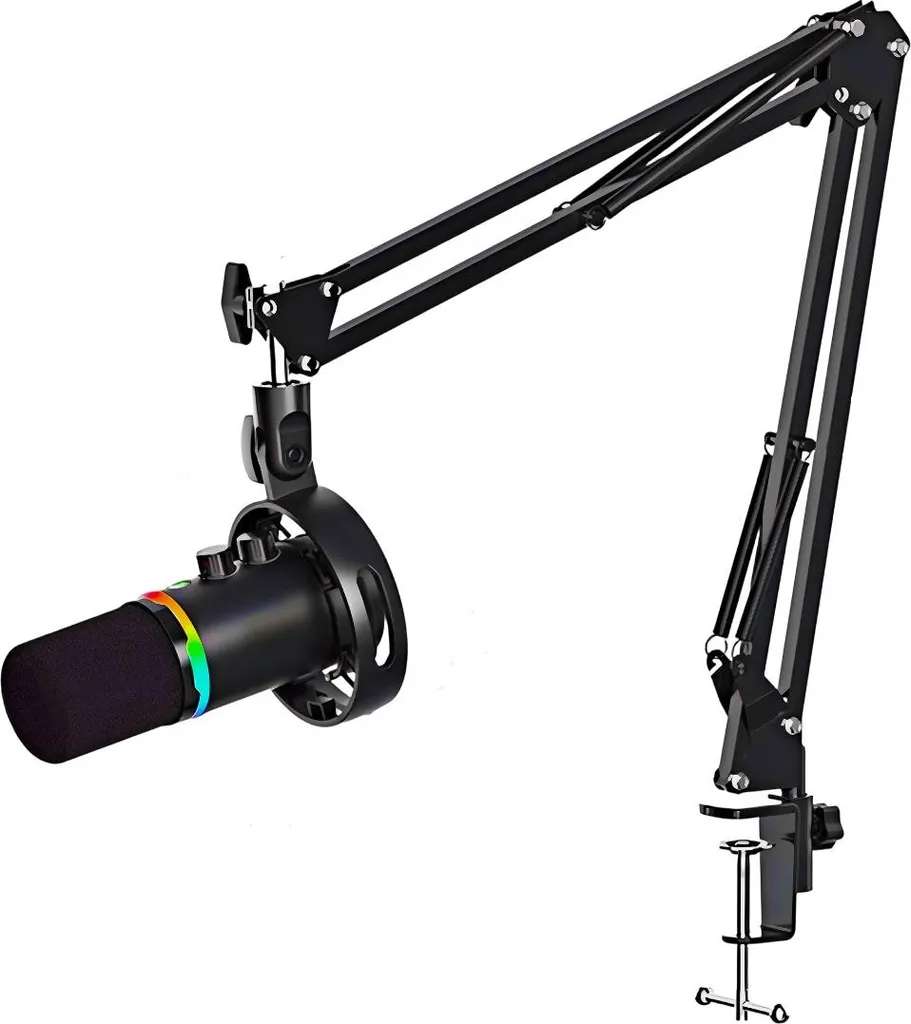 Micro Dynamique Professionnel XLR et USB-C avec Pied de Table Stable - 3