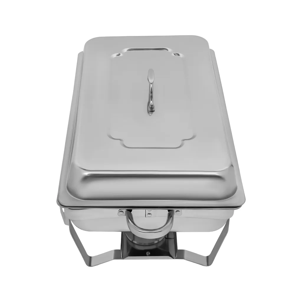 Chafing Dish Inox 9L - Set de 2 Chauffe-plats Robustes pour Buffet Chaud