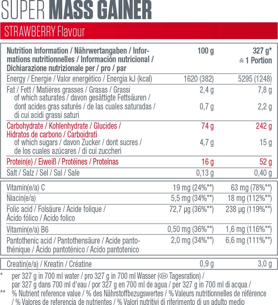 Super Mass Gainer (2943g) Zdjęcie produktu 