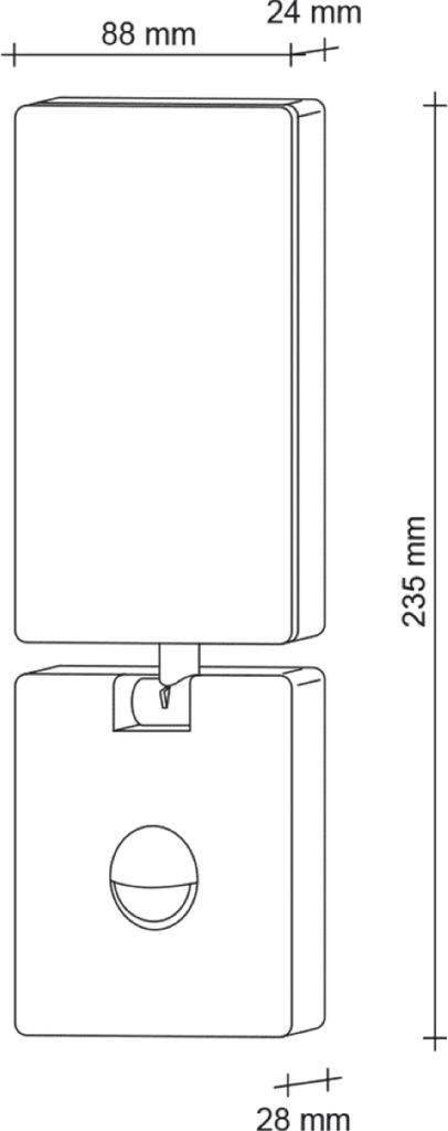 LED Aussenleuchte Bewegungsmelder Wand Leuchte anthrazit Produktbild 6