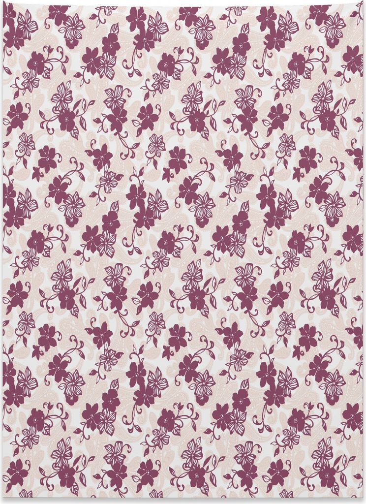Abakuhaus Paisley Wandteppich, Orientalischer Blumenbouquet aus Weiches Mikrofaser Stoff Kein Verblassen Klare Farben Waschbar, 110 x 150 cm, Hell ...