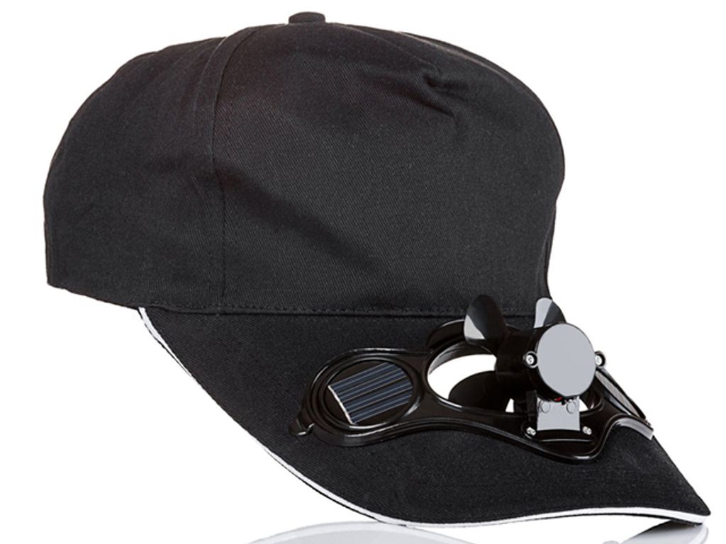 Solárna šiltovka s ventilátorom - čierna Obrázok produktu 