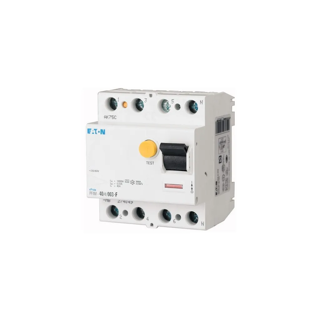 Interrupteur différentiel 63A 4p 30mA pour borne recharge et industrie