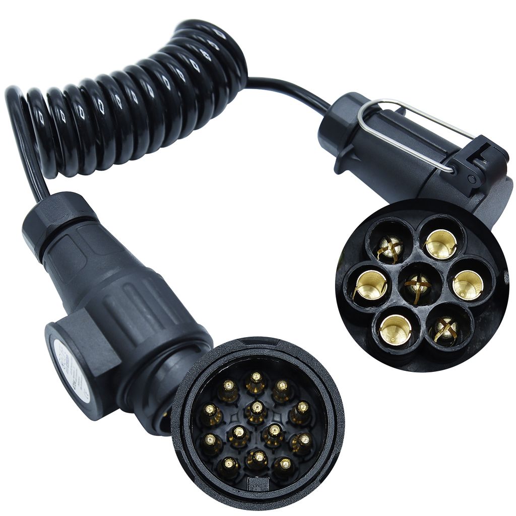 CCLIFE 2,0 m, adaptateur 13 broches vers 7 broches, câble Image du produit 