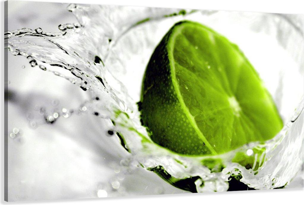 80 x 60 cm Bild auf Leinwand Limette 4131-SCT deutsche Marke und Lager - Die Bilder / das Wandbild / der Kunstdruck ist fertig gerahmt