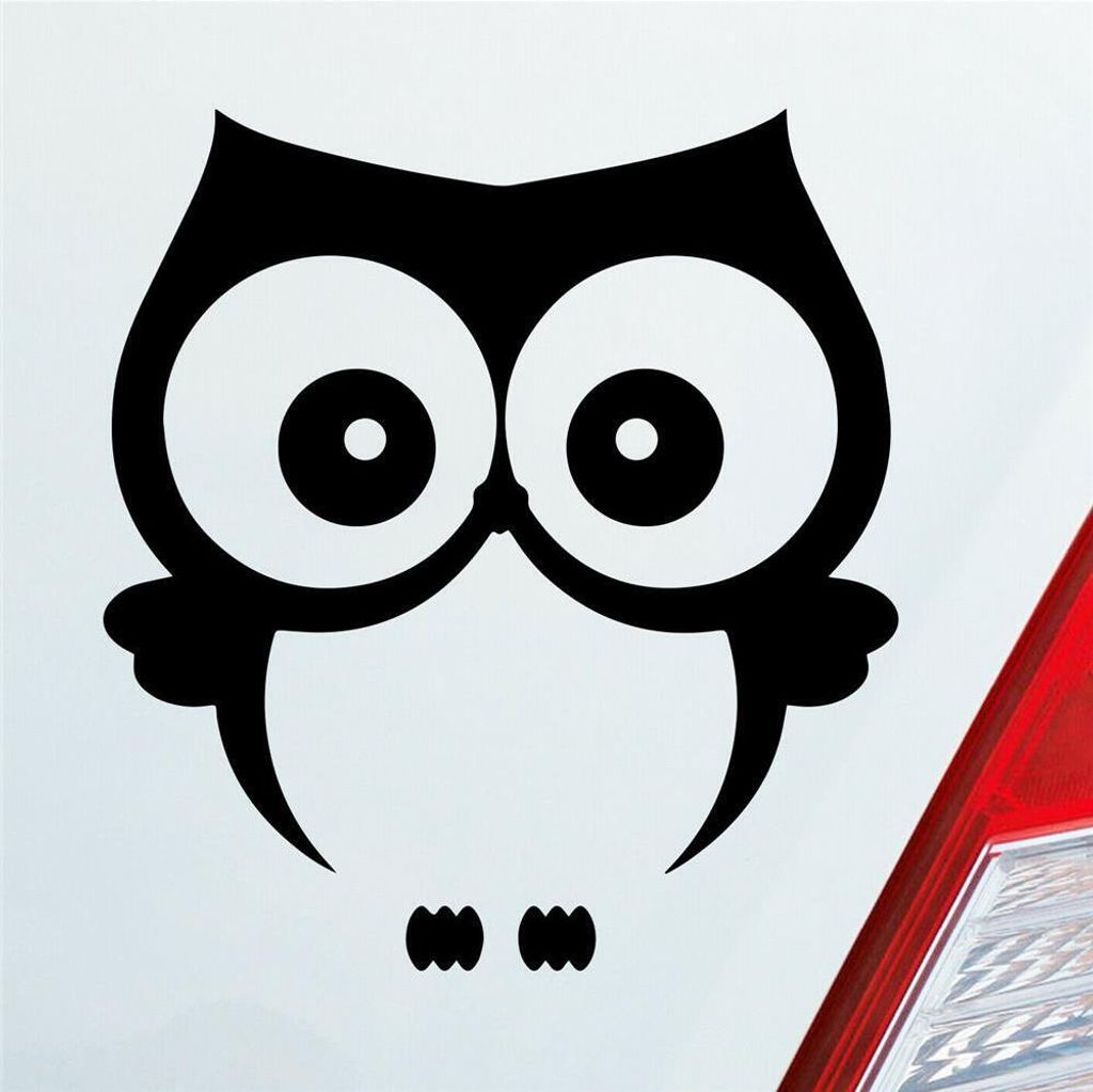 Auto Aufkleber Eule Owl Vogel Bird Uhu süß Tier Musik 10x11 Produktbild 
