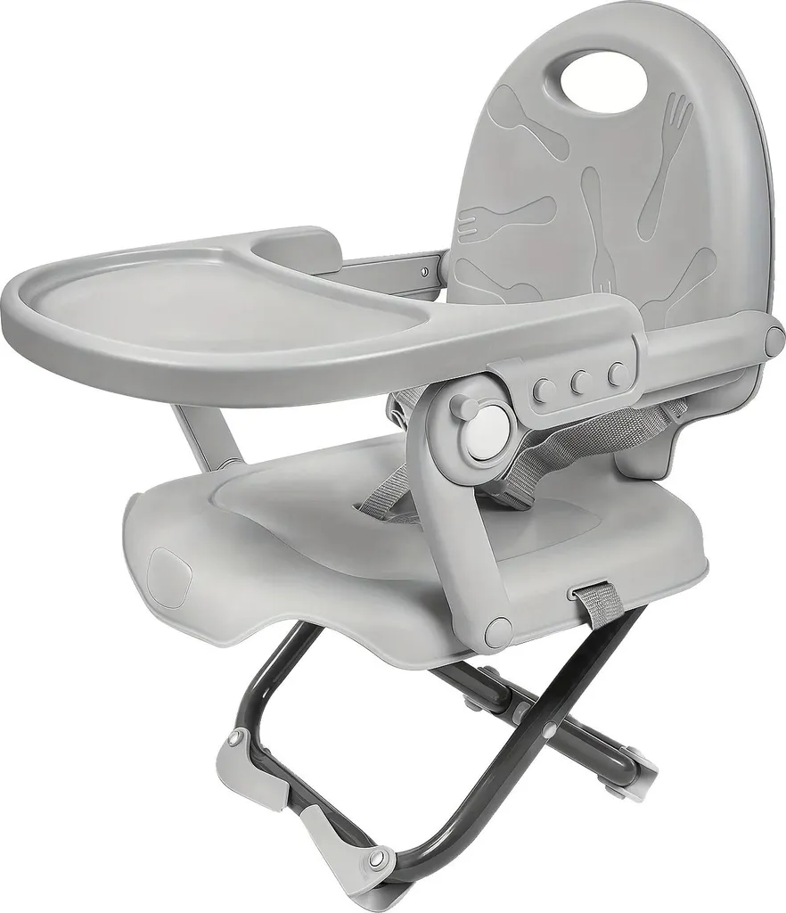 Siège de table bébé voyage gris pour repas au restaurant et sorties