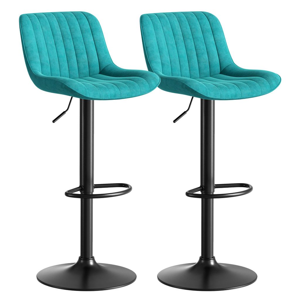 Barhocker Samt Barstühle-Set Höhenverstellbar 360° Produktbild 