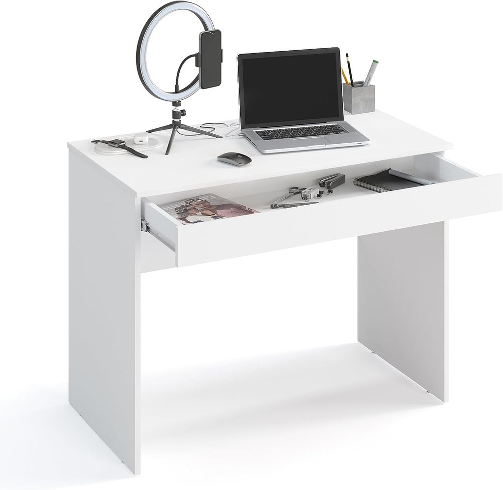 KOMTO Schreibtisch mit 1 Schublade - 100 x 53
