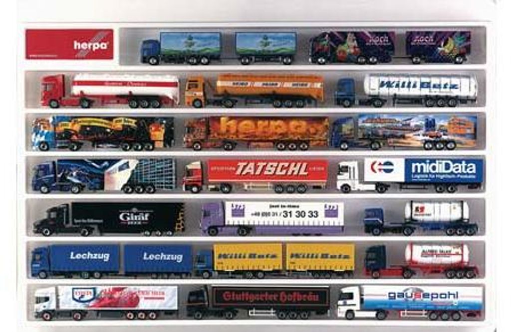 Herpa 029254 - 1/87 LKW Schaukasten (weiß), Eurolänge Produktbild 