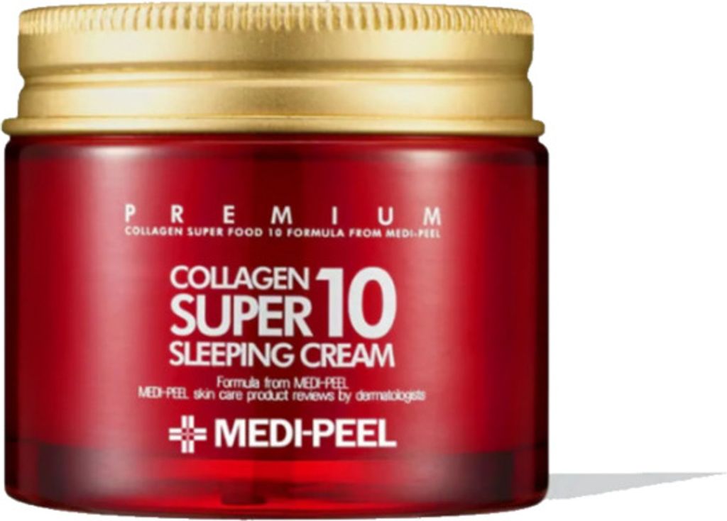 Medi-Peel Collagen super 10 Schlafcreme - Nachtcreme gegen Falten mit hohem Kollagengehalt