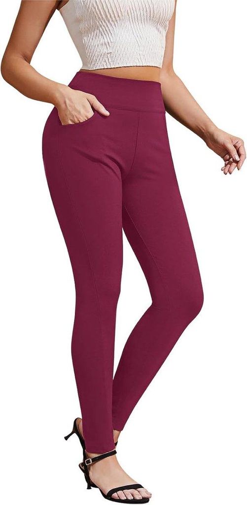 Hochwertige Damen Sporthosen, Jogginghosen, Trainingshosen, Loungewear-Hosen, Sweatpants - Bordeaux - S (38)