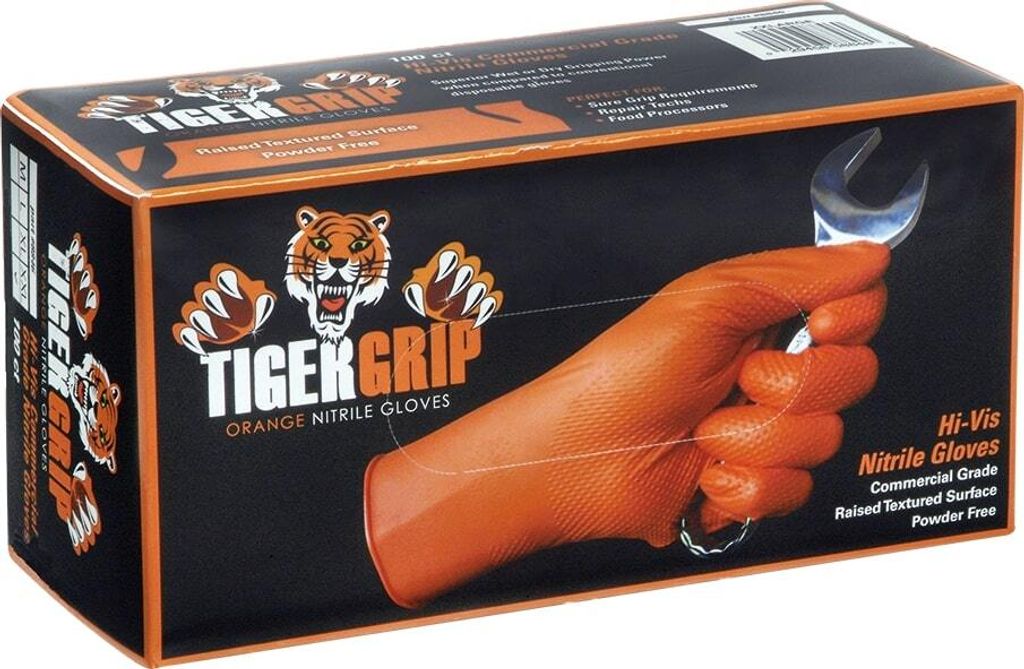 Guanti monouso in nitrile TigerGrip arancione XXL (90 Immagine del prodotto 