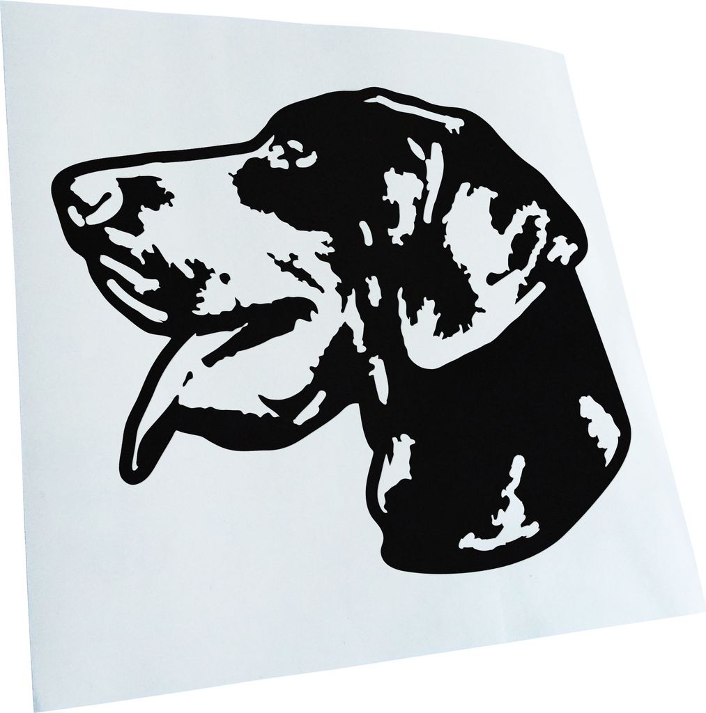 Kiwistar - Autoaufkleber - Pointer Hund - Schwarz - 40x33cm - Aufkleber für Auto, Laptop, Fahrrad, LKW, Motorrad mehrfarbig JDM Decal Racing