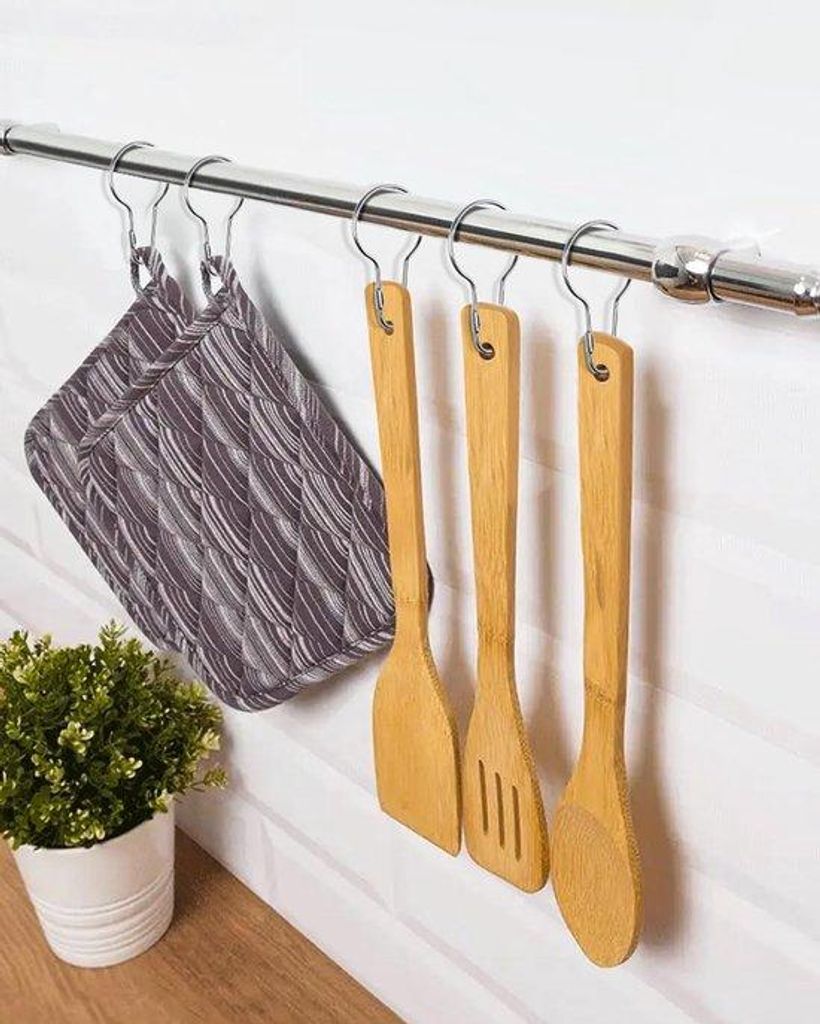 Gordijnringen set, roestvrijstalen, 24 stuks, voor douche en meerdere toepassingen
