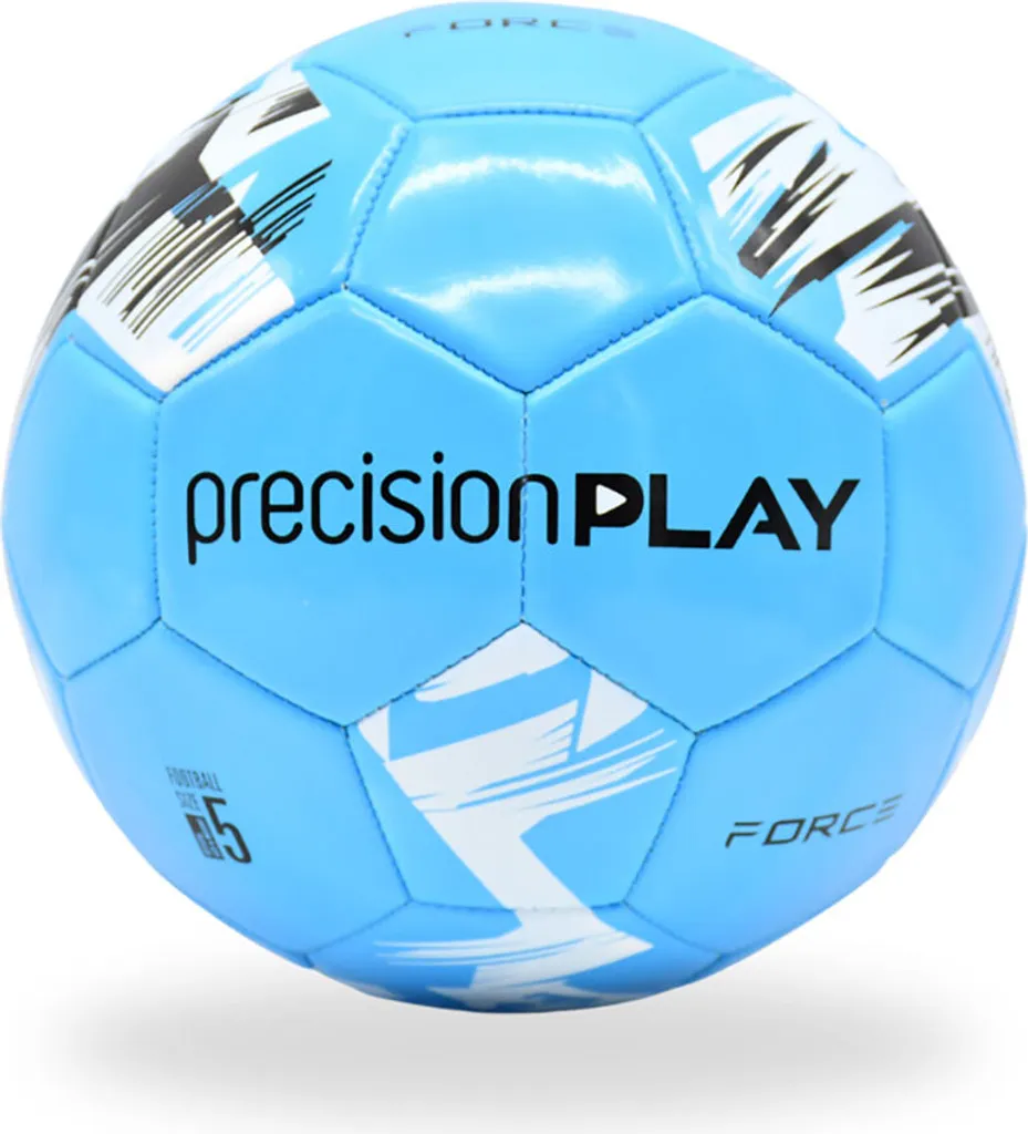 Ballon de foot résistant PrecisionPLAY Force Fluo bleu taille 4