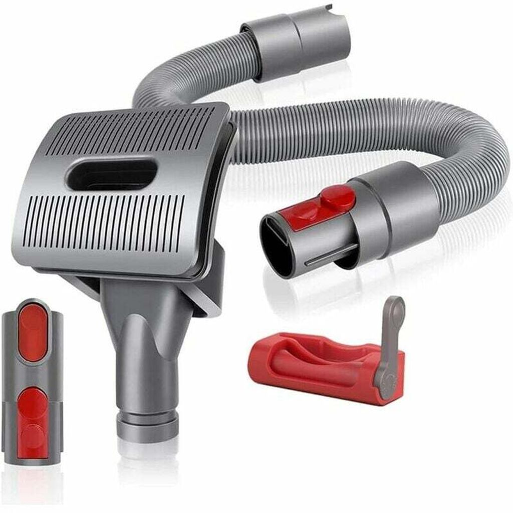 Dyson V11 V10 V8 V7 Staubsaugerbürste für Hunde- und Katzenpflegewerkzeug + Flexibler Verlängerungsschlauch + Konverteradapter + Trigger