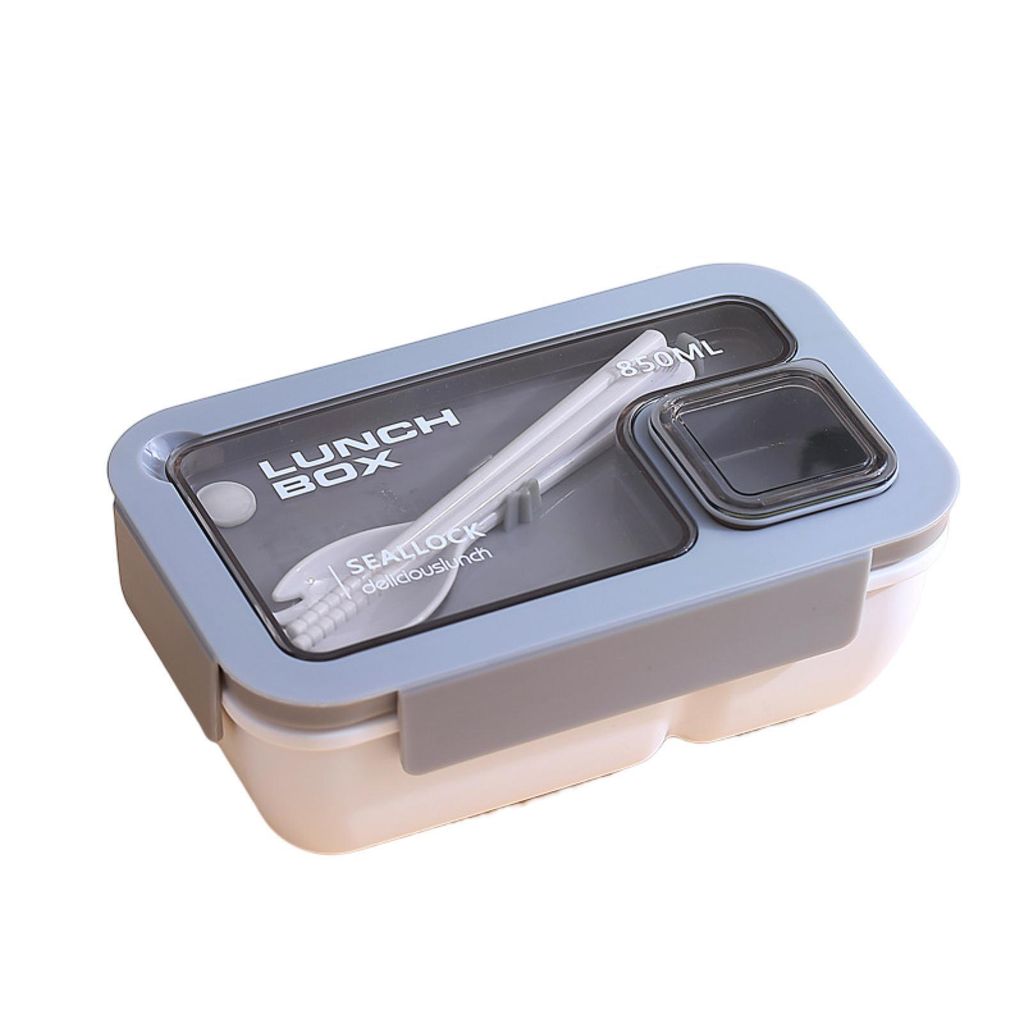 850/1100 ml Lunchbox, staubdicht, Deckelfach-Design, tragbare Bento-Tasche für Studenten mit Löffel, Essstäbchen, für den täglichen Gebrauch